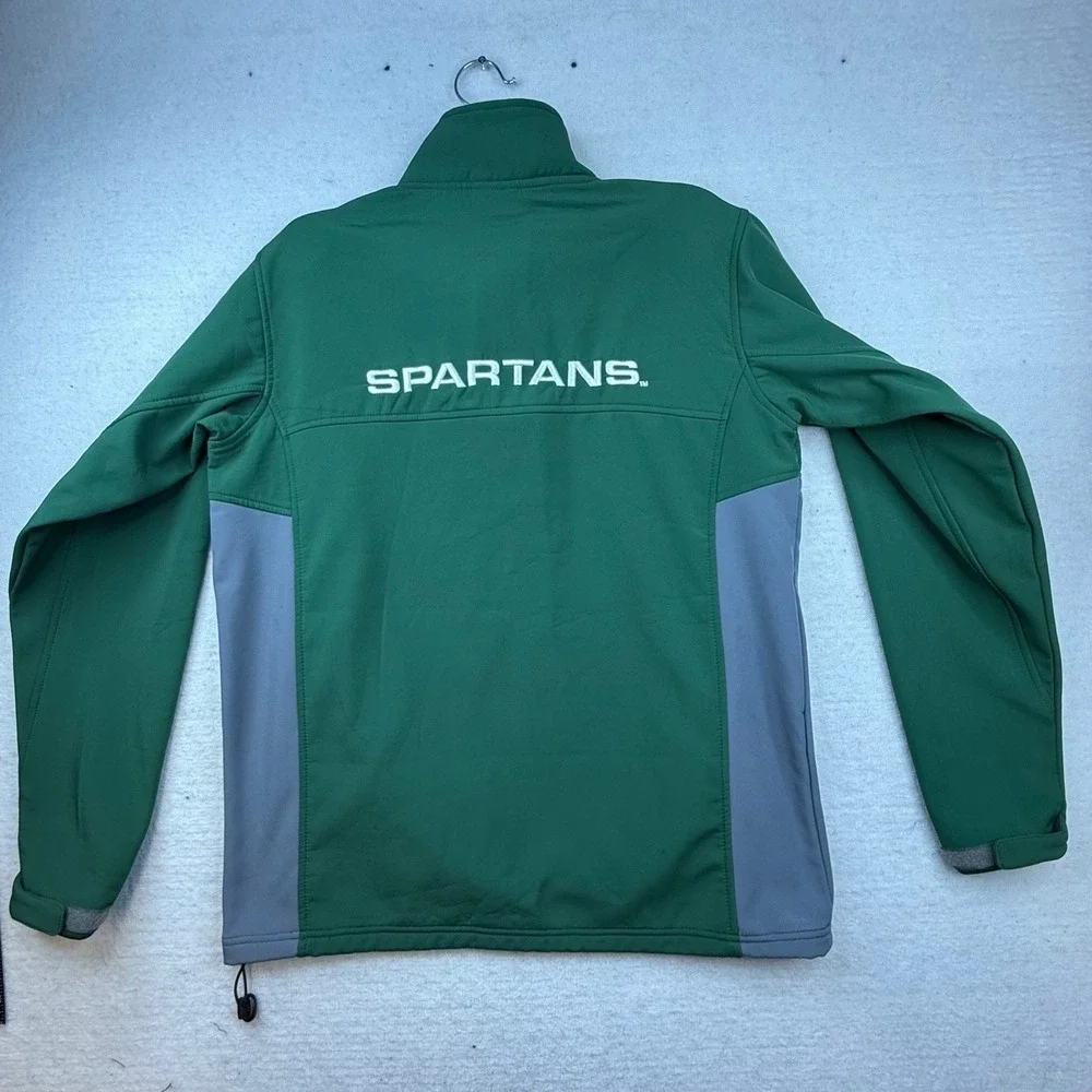 Pro Edge MSU ‎ Michigan State Spartans Qtr Zip Pullover Jacket Green Medium 💚